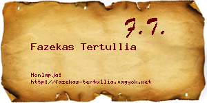 Fazekas Tertullia névjegykártya